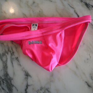 N2N Neon Pink Swim Bikini Brief - Size Small